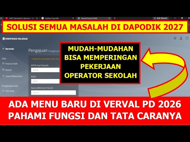 NEW VERVAL PD 2026 MENU IS HERE. UNDERSTAND ITS FUNCTION AND PROCEDURES TO ENSURE VALID DAPODIK 2...