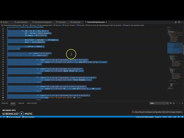 Design a responsive product selling history page in admin panel using HTML, JavaScript and Bootstrap