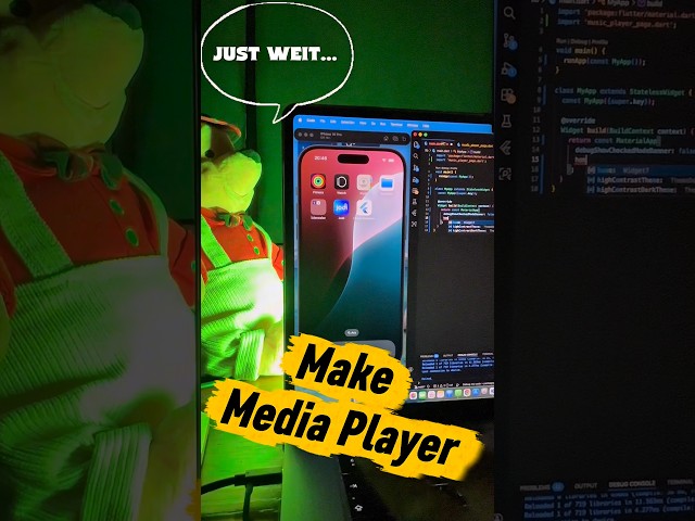 Create a media player with Flutter 🔥#flutter #developer #code #mobile #gameplay #music