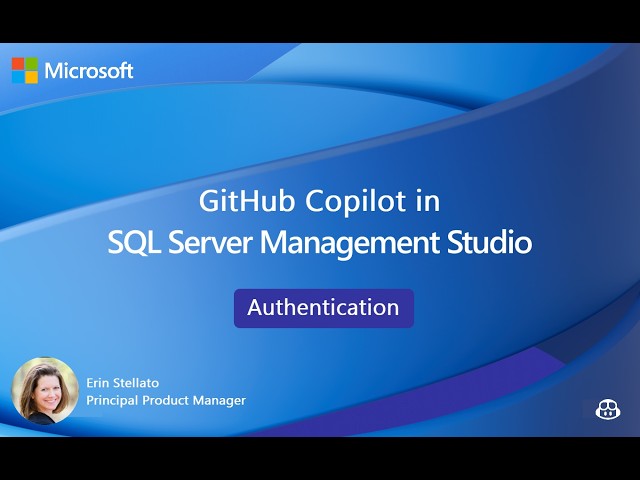 GitHub Copilot in SSMS: Authentication