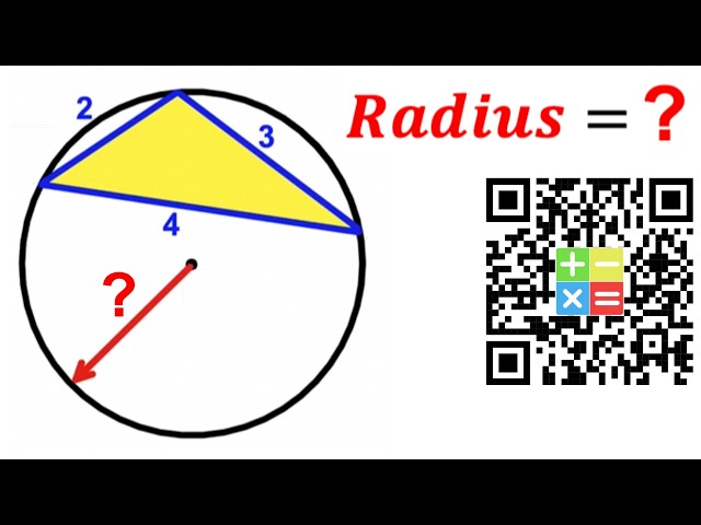 Can you find the Radius of the Circle? | (Inscribed Triangle) | #math #maths |  #geometry