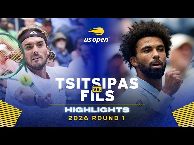 Stefanos Tsitsipas vs. Arthur Fils Highlights | 2026 US Open Round 1