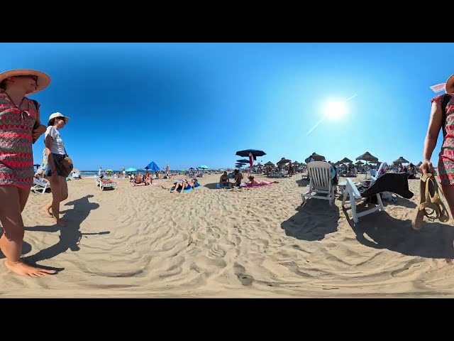 VR 360° NON-STOP ▶️ | Walking an Epic Beach 🏝 | Real Ocean Sounds (3D) 🔊