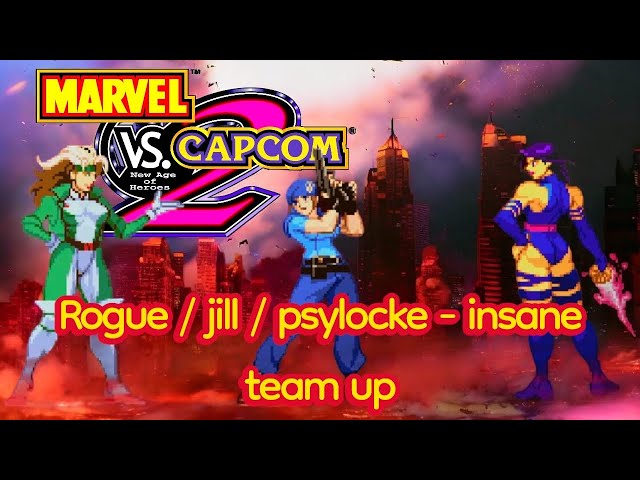 Jill & the mutant girls in Marvel vs Capcom 2 #marvelvscapcomfightingcollection #retrogaming
