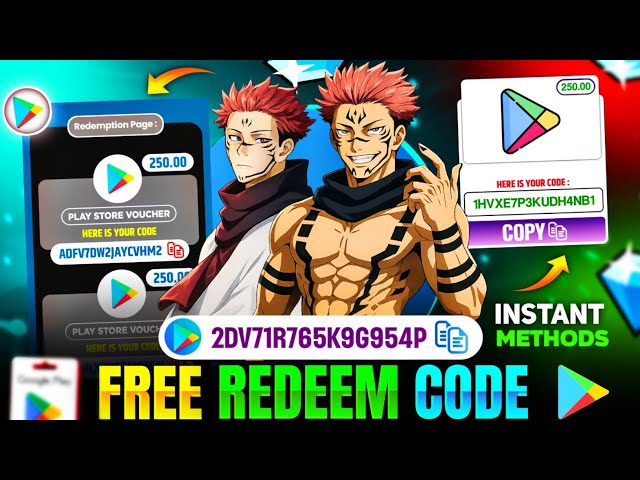 FREE REDEEM CODES 🤩 | 250 REDEEM CODE FREE | HOW TO GET GOOGLE PLAY STORE REDEEM CODES FREE