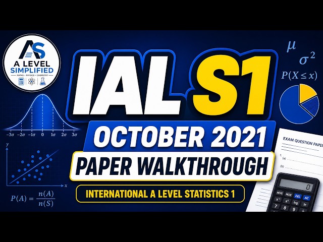 IAL S1 October 2021 Paper Solution | Questions 1–3 | A Level Statistics
