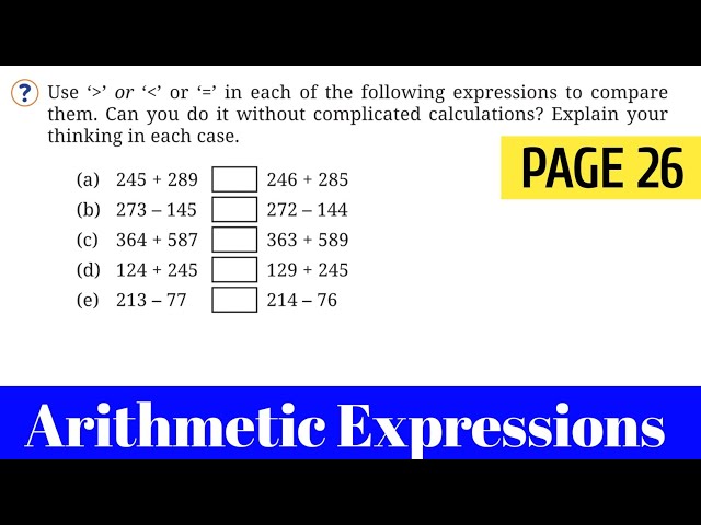 Class 7 Maths Ganita Prakash Chapter 2 | Page 26 Figure it out Solutions | Arithmetic expressions