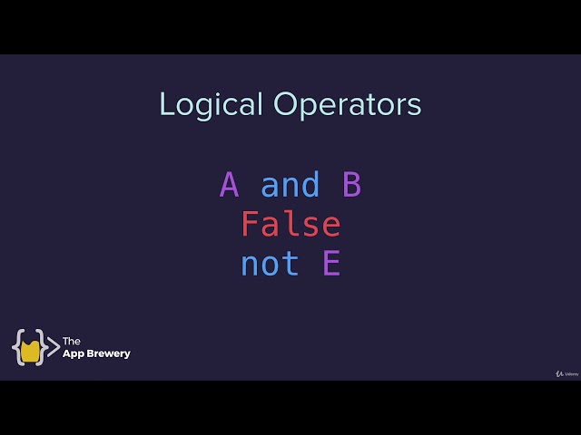 Logical Operators | 100 Days of Code: The Complete Python Pro Bootcamp for 2022
