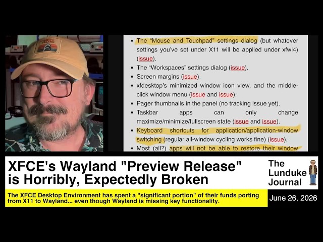 XFCE's Wayland "Preview Release" is Horribly, Expectedly Broken