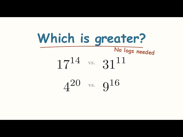 Comparing Huge Powers Using Only Exponent Rules