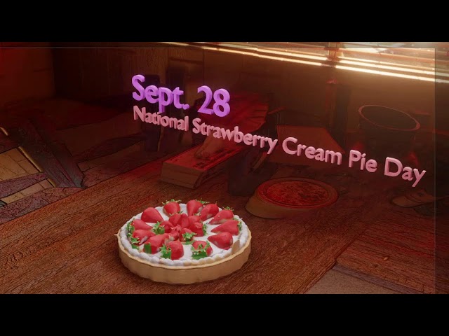 3D Doodle Session 020 -  National Strawberry Cream Pie Day