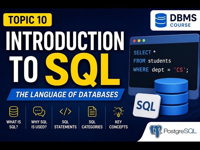 Topic 10: What is SQL, and how do we use it to communicate with a database?