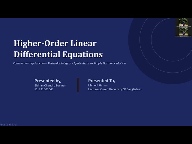 3. Higher Order DE