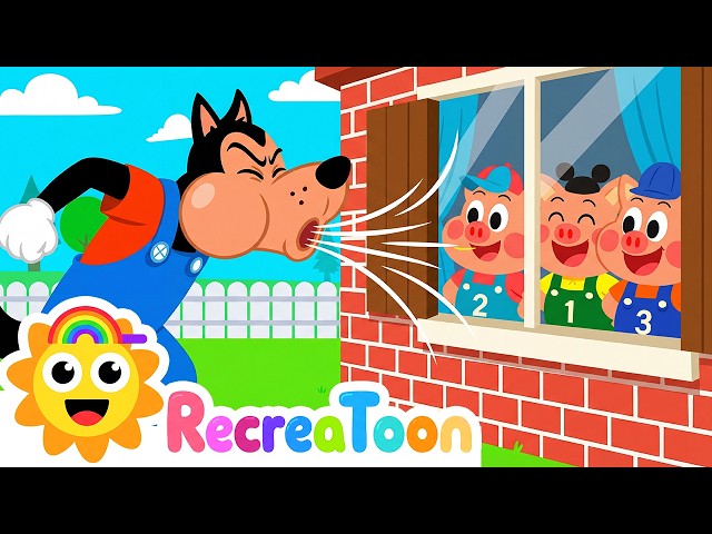 🐷 3 LITTLE PIGS Full Animated Movie 🐺 Bright Cartoons for Kids ✨