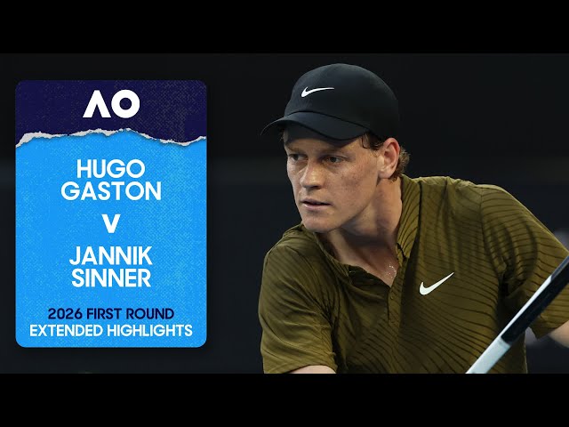 Hugo Gaston v Jannik Sinner Extended Highlights | Australian Open 2026 First Round