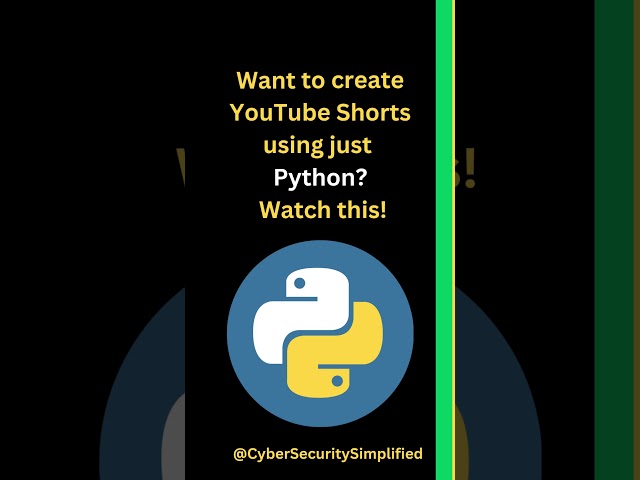 Create YouTube Shorts with Python Code! | 15s Video Using MoviePy #shorts