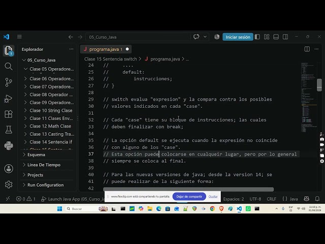 Class 15 Switch Statement JAVA Course