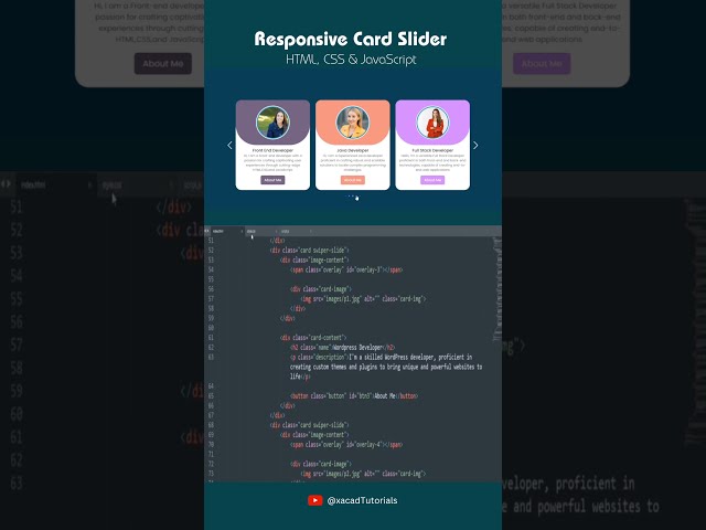 How to make Responsive Card Slider using HTML, CSS & JavaScript