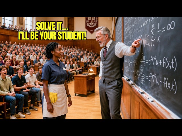 Professor Asked Black Cleaning Lady to Solve the Equation for Laughs — She Finished It in 3 minutes