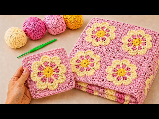 🌸 How to Crochet a Beautiful Flower Granny Square | Easy Step by Step Tutorial