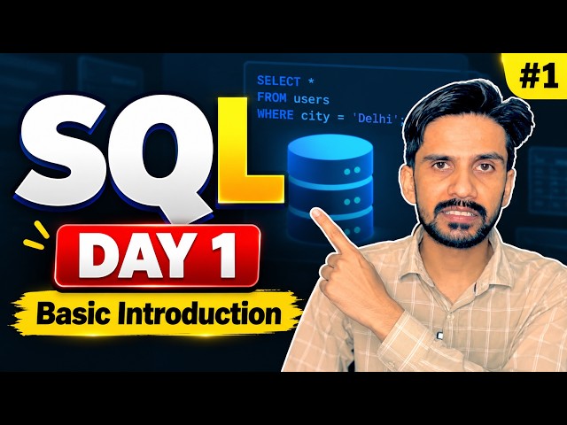 SQL Tutorial for Beginners #1 | What is SQL? | SQL Basic Introduction | Day 1