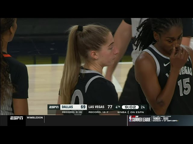 🫢 DOUBLE TECHNICALS, Kate Martin & Odyssey Sims Get Heated | Dallas Wings vs Las Vegas Aces WNBA