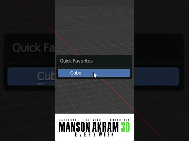 Blender Quick Tips - Quick Favorites - #shorts #blender