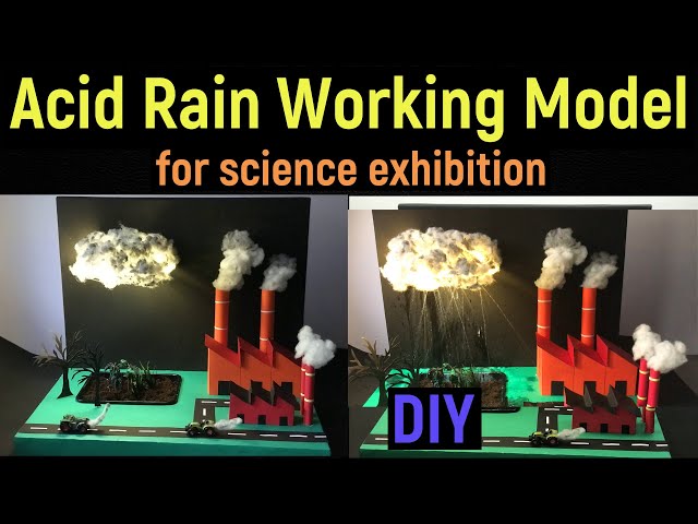 Acid rain working model | acid rain | acid rain project | acid rain model | DIY | science project
