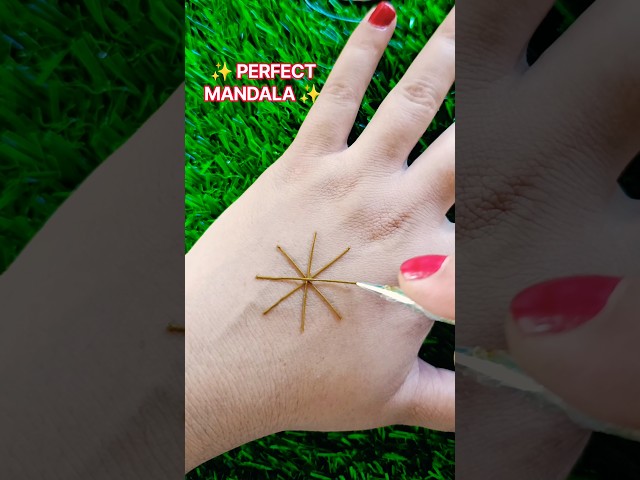 👉 Trending Mandala Mehendi Design 🌸 | Easy & Beautiful Mehndi Tutorial #shorts #trending #viral