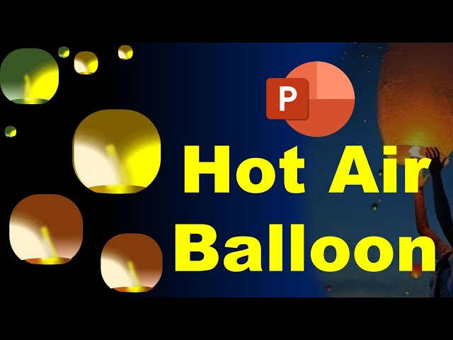 Hot Air Paper Multi Colors Sky Lantern Hot Air Balloon Animation In PowerPoint