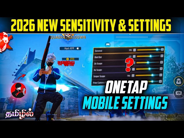 🔥2026 New Headshot Sensitivity Settings Tamil | Best DPI & Fire Button Size OB53 ✅ | Free Fire 