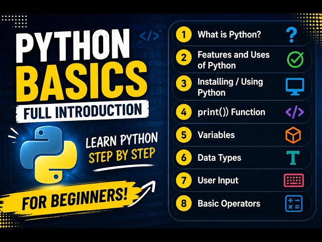 🐍 Python Lecture 4 | Operators in Python | Arithmetic, Comparison & Logical Operators