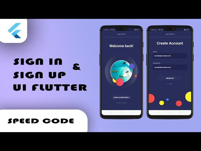 Flutter - Sign In & Sign Up UI Tutorial | Speed Code