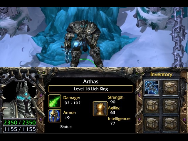 Lich King vs Tirion's champions (early demo) - Icecrown Citadel in Warcraft 3