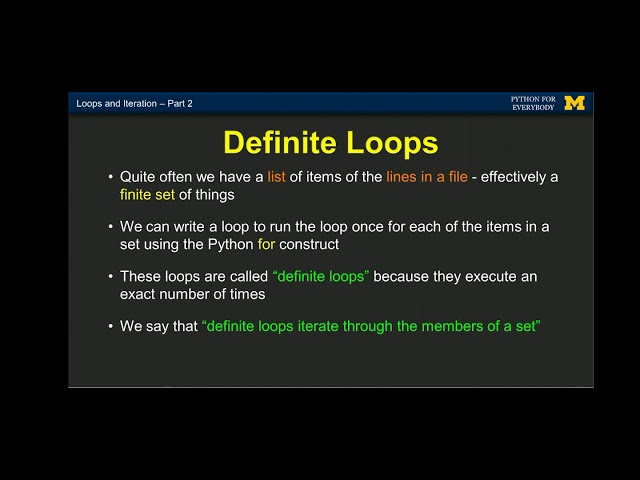 Definite loops in python
