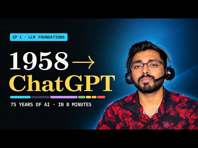Ep 1  How We Got to ChatGPT — 75 Years of AI in 8 Minutes | LLM Foundations