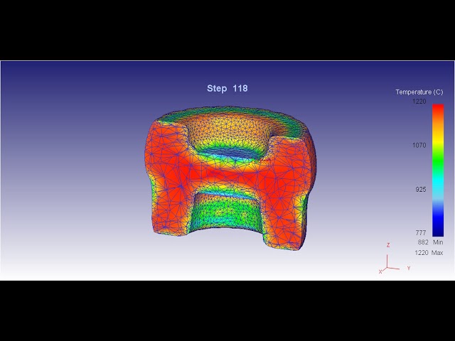 Bevel Gear Forging Simulation with DEFORM 3D