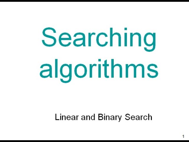 linear binary search
