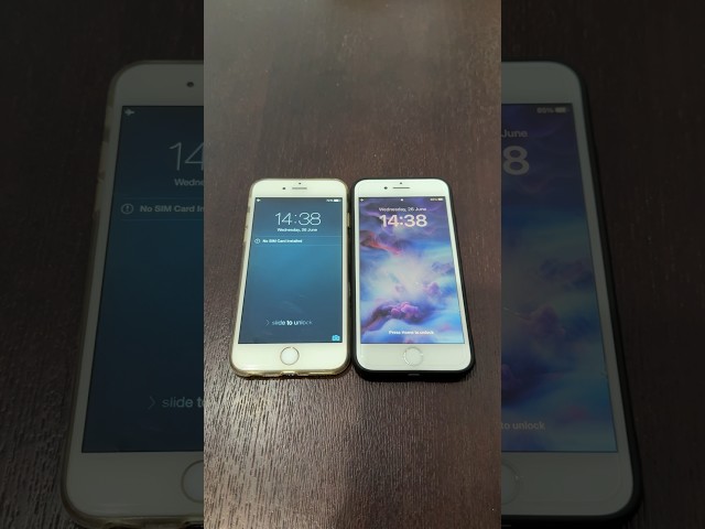 iPhone 6 on iOS 8 vs iPhone 8 on iOS 16 boot up test #shorts #iphone6 #ios8 #iphone8 #ios16