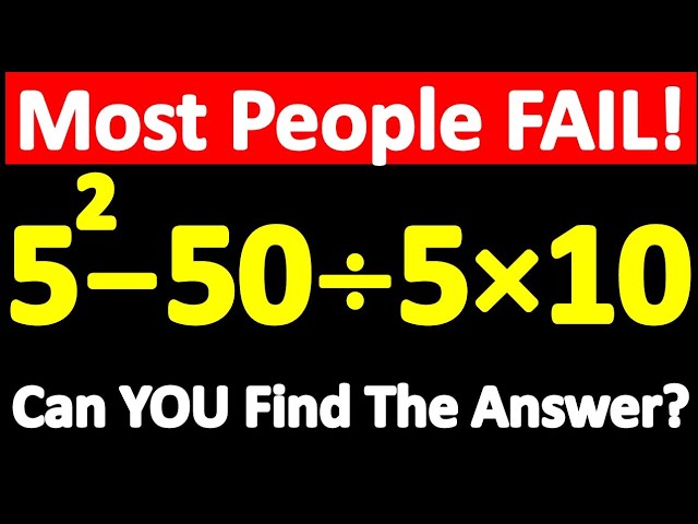 This Easy Math Question Is Fooling 90% of People! Can You Solve It? 🤔