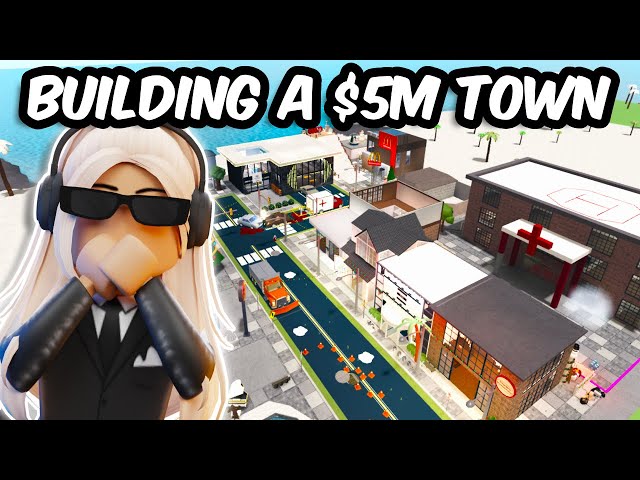 BUILDING A $5M TOWN in BLOXBURG BUT WE CAN'T COMMUNICATE...
