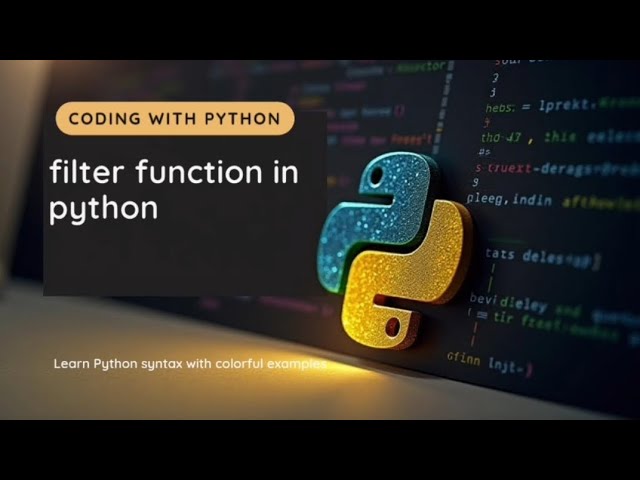 Filter function in python... || filter || 