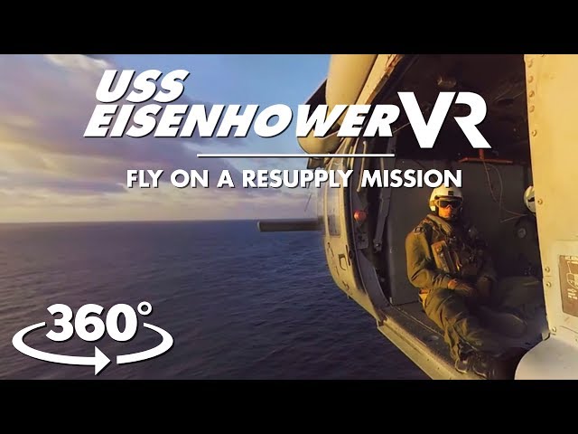 Fly in a chopper for a rare look at aircraft carrier resupply mission in VR