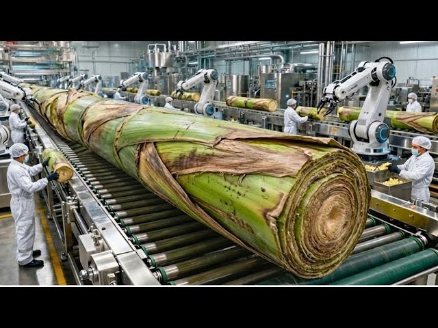 You Won’t Believe What Banana Stems Become In This High-Tech Factory From Waste To Premium Fiber.