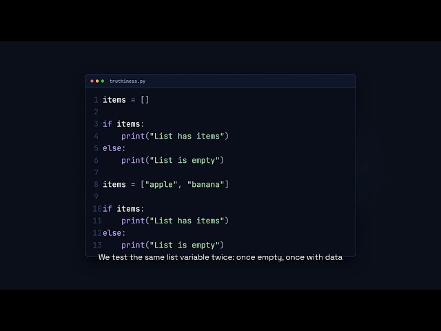 Truthiness - Python for Beginners