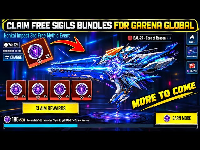 NEW WORKING REDEEM CODES FOR GLOBAL GARENA || CLAIM FREE 25 TO 100 HERRSCHER SIGIL BUNDLE CODM 2026