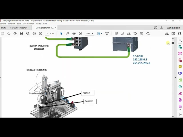 Leren programmeren in Siemens TIA Portal.  MECLAB HANDLING deel 1: Project indelen en stopfunctie