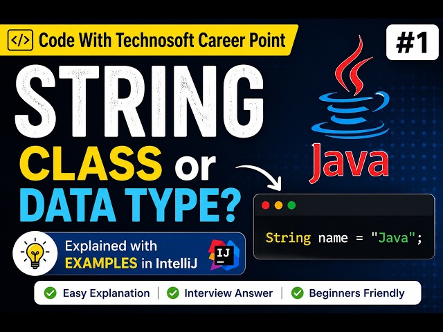 Is String a Class or Data Type in Java? | String in Java #1