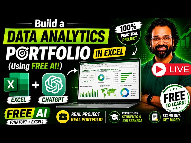 Build a Data Analytics Portfolio Project in Excel Using FREE AI ChatGPT — No Copilot Need