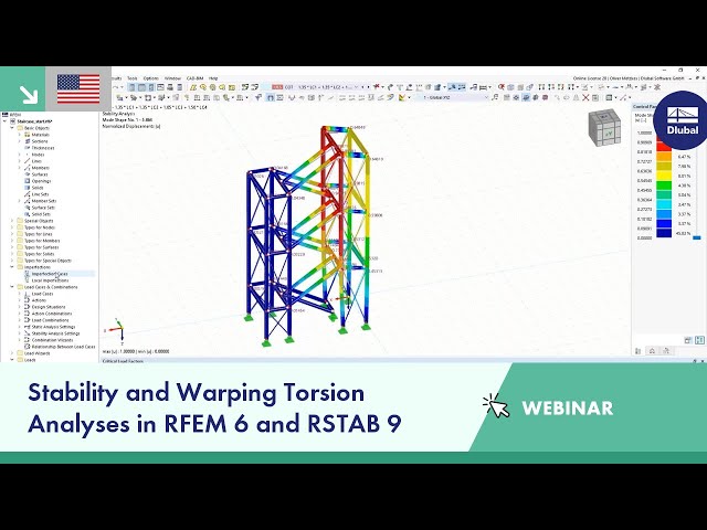 Webinar | Stability and Warping Torsion Analyses in RFEM 6 and RSTAB 9